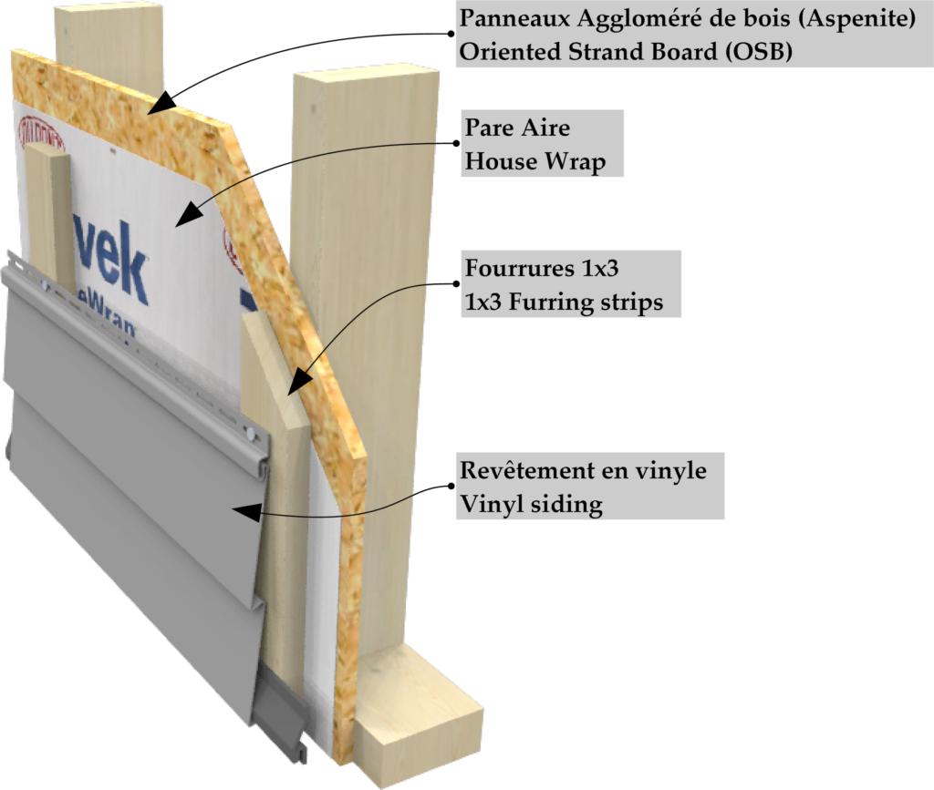 Wall assembly with vinyl siding